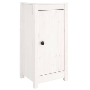 The Living Store Houten Dressoir - Massief Grenenhout - 40 x 35 x 80 cm - Wit