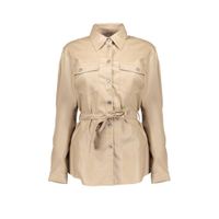 Geisha coated jack met ceintuur zand - thumbnail