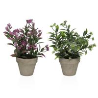 Decoratieve plant Versa Ijzer Textiel Plastic 11 x 26 cm