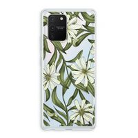 Wit bloemenpatroon: Samsung Galaxy S10 Lite Transparant Hoesje