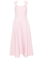 Valentino Garavani robe mi-longue évasée à fleurs appliquées - Rose