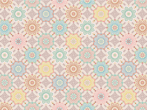 Pastel Mandala Patroon Vinyl tapijt Bloemen en planten
