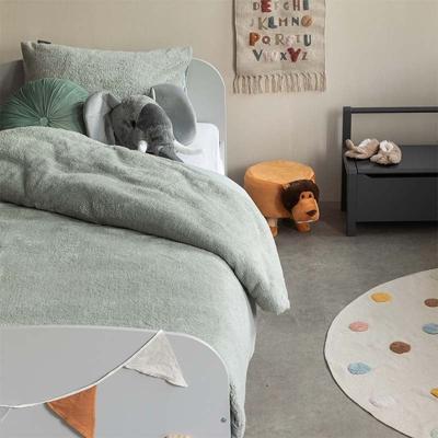 Dekbedovertrek Teddy Kids Jade Effen 140x200 Cm Verwarmend Fresh And Co - Dekbed-Discounter.nl