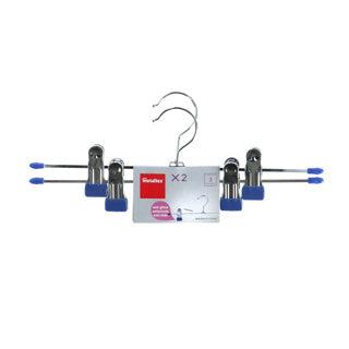 Metaltex kledinghanger anti slip 2 stuks met clip