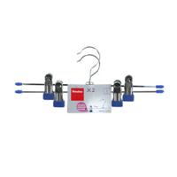 Metaltex kledinghanger anti slip 2 stuks met clip