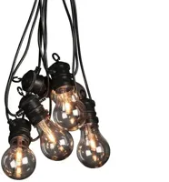 Konstsmide Start set, 10 bulbs, amber led E27, IP44 met dimmer, buitenverlichting