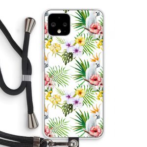 Gele kuif: Pixel 4 Transparant Hoesje met koord