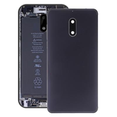 Batterij terug te dekken met camera lens & kant toetsen voor Nokia 6 (zwart)