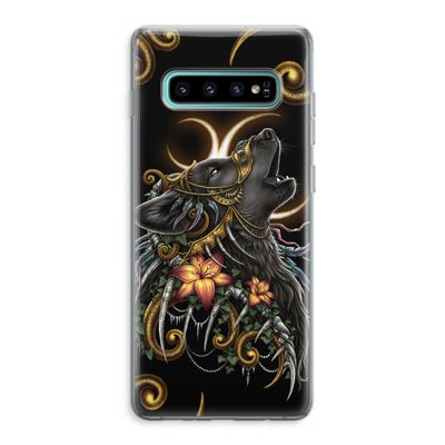 Huilende Wolf: Samsung Galaxy S10 Plus Transparant Hoesje