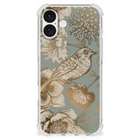 Case voor iPhone 16 Plus Vintage Bird Flowers