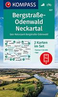 Wandelkaart 827 Bergstraße-Odenwald - Neckartal | Kompass - thumbnail