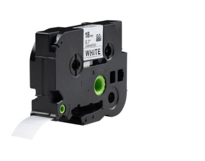 Huismerk Label Tape voor Brother TZe-241 | 18 mm x 8 m | Zwart op Wit - 1 stuk