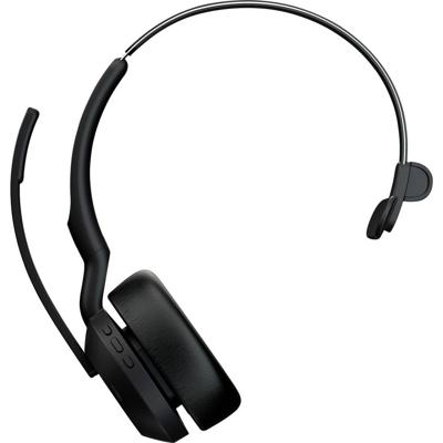 Jabra Evolve2 55 Link 380/390a UC Mono On Ear headset Computer Bluetooth Mono Zwart Noise Cancelling, Ruisonderdrukking (microfoon) Mono