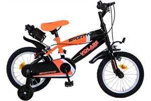 Volare Sportivo Kinderfiets - 14 Inch - Neon Oranje / Zwart - 2 Handremmen