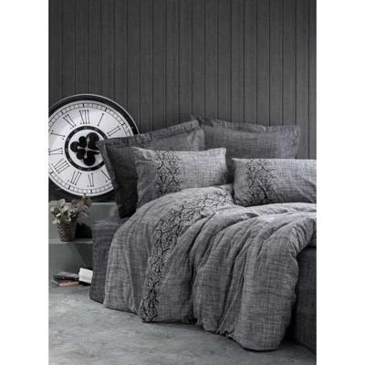 Beddengoedset - 1 dekbedovertrek 220 x 240 cm + 2 kussenslopen 60 x 60 cm - 100% katoen - Grijs