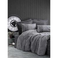 Beddengoedset - 1 dekbedovertrek 220 x 240 cm + 2 kussenslopen 60 x 60 cm - 100% katoen - Grijs