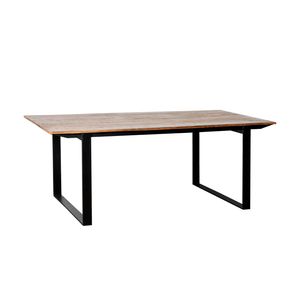 Livingfurn - Eetkamertafel Valdez - U poot - Mango Hout - 200 cm - Bruin