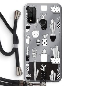 Cactusmotief: Huawei P Smart (2020) Transparant Hoesje met koord