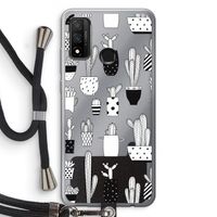 Cactusmotief: Huawei P Smart (2020) Transparant Hoesje met koord