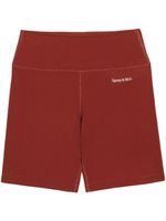 Sporty & Rich logo-print elasticated-waistband biker shorts - Rouge - thumbnail