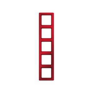 Berker Q.1 afdekraam 5-voudig rood