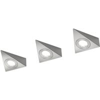LED Keukenkastverlichting 9W - Driehoekig - Warm Wit 3000K - Mat Nikkel