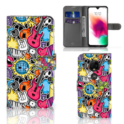 Motorola Moto G7 | G7 Plus | Wallet Case | met Pasjes | Punk Rock