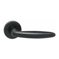 Intersteel Gatdeel rechts deurkruk Sigaar op rozet - mat zwart - thumbnail