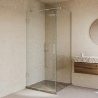 Douchecabine SaniClear Modern | 90x80x200 cm | 1 Draaideur | Rvs look