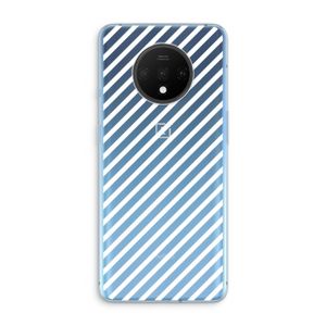 Strepen zwart-wit: OnePlus 7T Transparant Hoesje