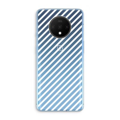 Strepen zwart-wit: OnePlus 7T Transparant Hoesje