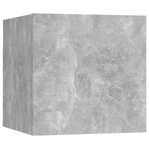 The Living Store Televisiekast Betongrijs 30.5x30x30cm - Wandmontage - bewerkt hout