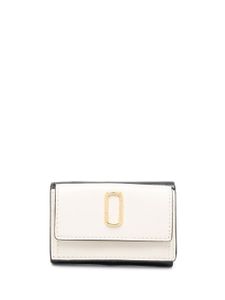 Marc Jacobs mini portefeuille pliant en cuir - Blanc