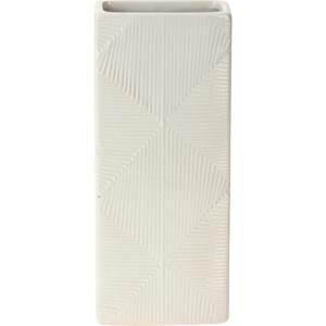 Waterverdamper radiator - wit - met relief - kunststeen - 18 cm - luchtbevochtiger