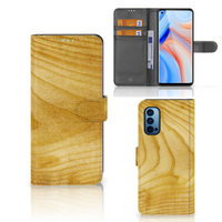 OPPO Reno 4 Pro 5G Book Style Case Licht Hout