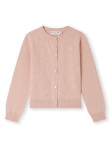 Bonpoint cardigan Francille en coton à fleurs - Rose