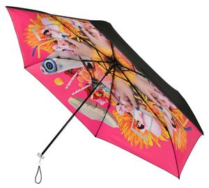 Minimax Paraplu UPF50+ 92 cm polyester zwart/roze
