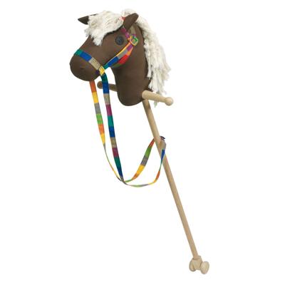 Goki houten stokpaard bruin