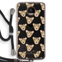 Tijger: Motorola Moto Z Force Transparant Hoesje met koord