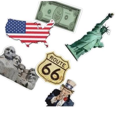 24x stuks Confetti Amerika USA thema versiering