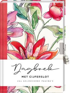 Dagboek met Slot voor Volwassenen Flowers