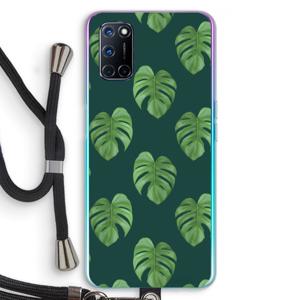 Monstera leaves: Oppo A92 Transparant Hoesje met koord