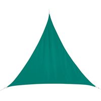 Polyester schaduwdoek/zonnescherm Curacao driehoek mint groen 3 x 3 x 3 meter