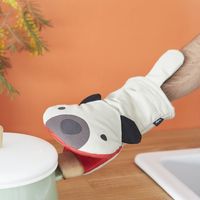 Oven mitt - Woof! - Beige - Polyester/silicone