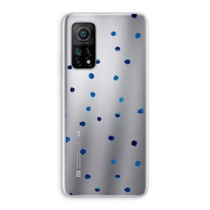 Blauwe stippen: Xiaomi Mi 10T 5G Transparant Hoesje