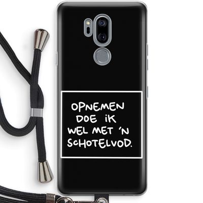 Schotelvod: LG G7 Thinq Transparant Hoesje met koord