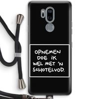 Schotelvod: LG G7 Thinq Transparant Hoesje met koord