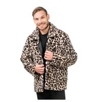 Luipaardprint Jas Heren