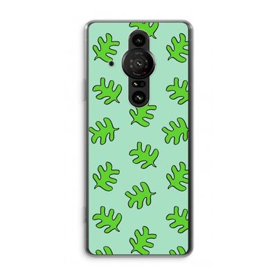 Groene blaadjes: Sony Xperia Pro-I Transparant Hoesje