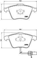 Remmenset, remschijf BREMBO, Remschijftype: Binnen geventileerd, Inbouwplaats: Vooras, u.a. für Audi